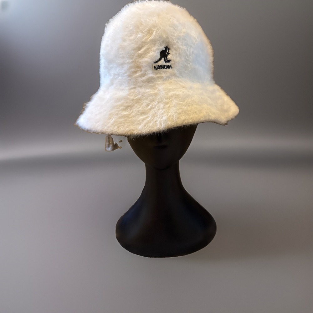 Vintage Kangol Furgora Bin Bucket Hat Cream White Size M